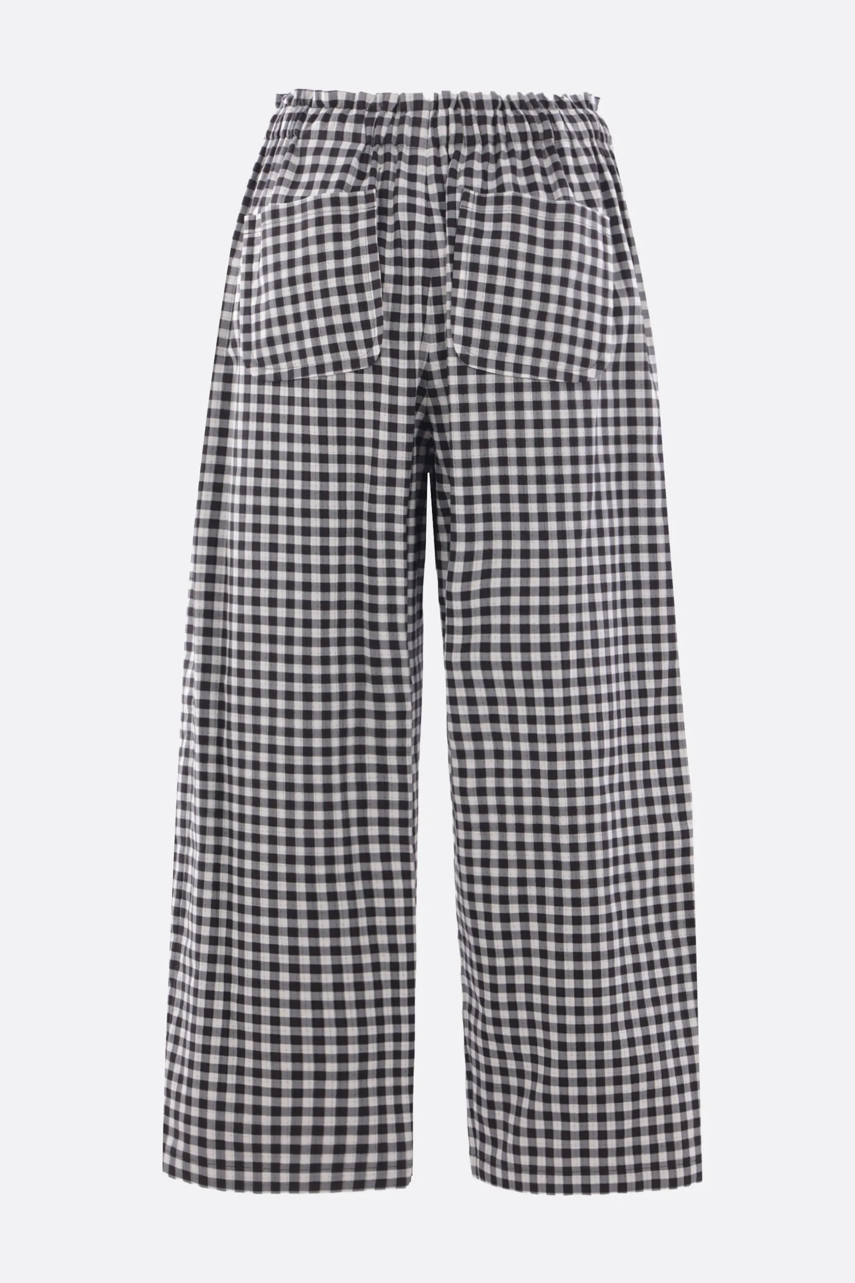Pantaloni>TAO COMME DES GARÇONS pantalone cropped in cotone check Nero