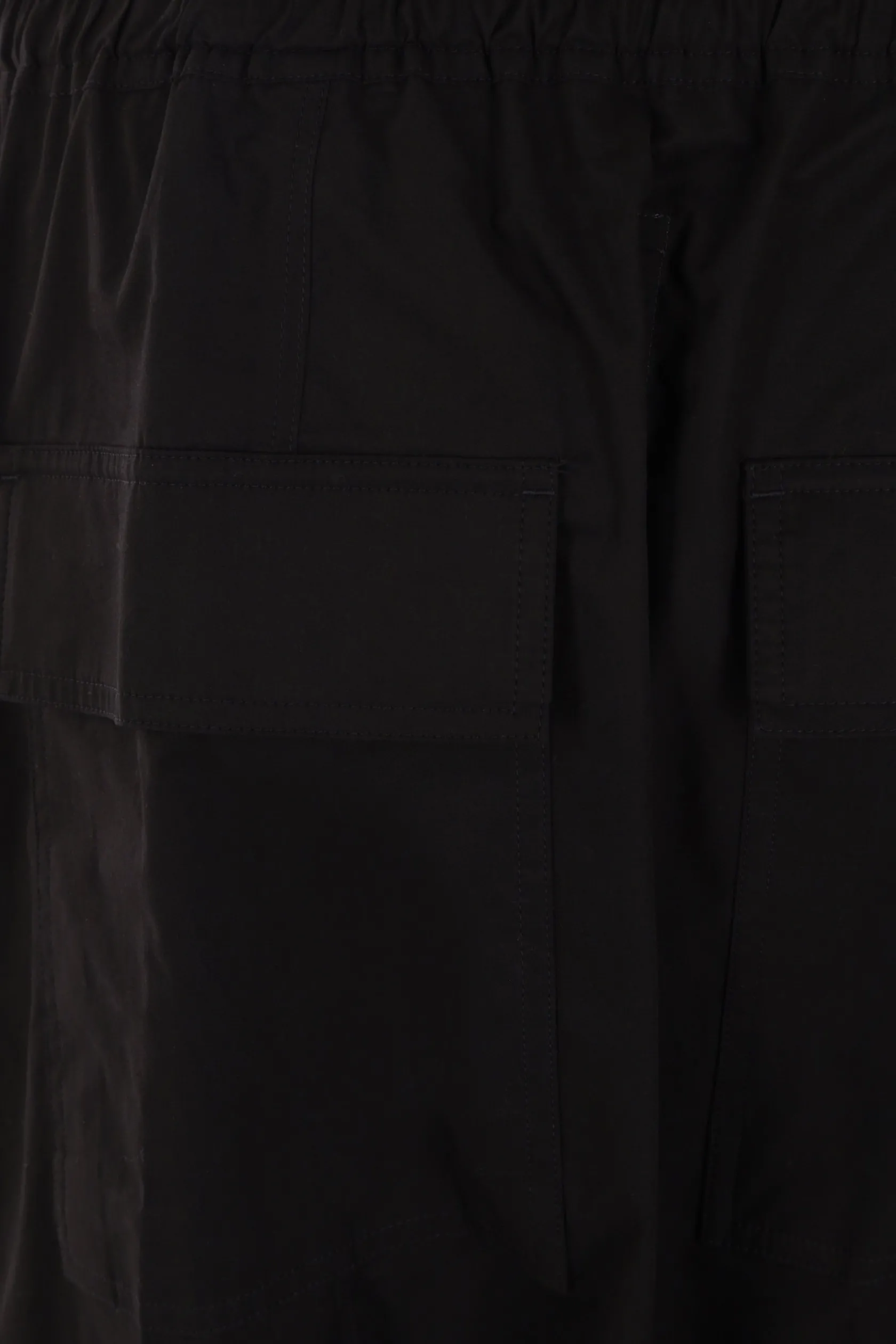 Pantaloni>RICK OWENS pantalone cropped in cotone con coulisse Nero