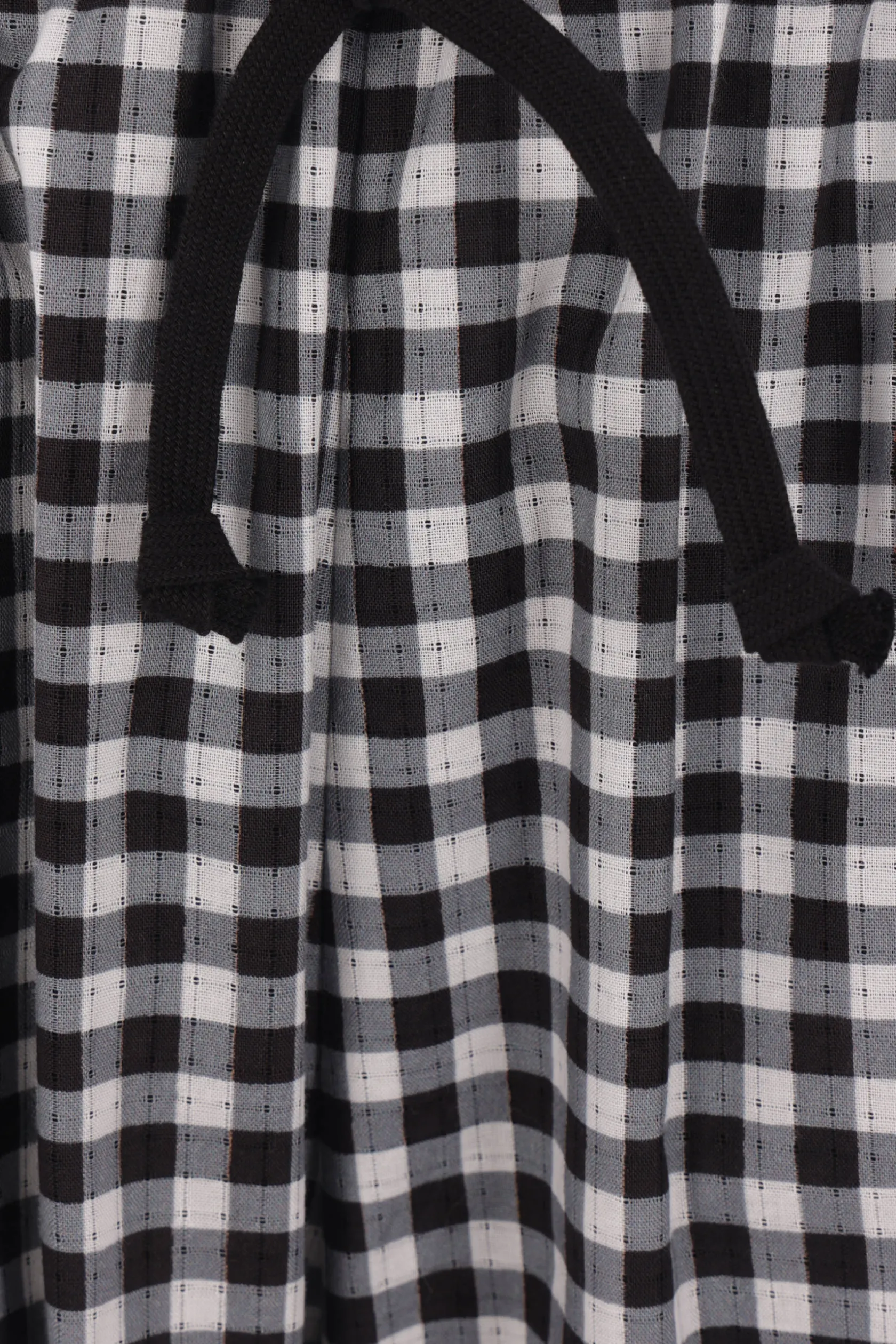 Pantaloni>TAO COMME DES GARÇONS pantalone cropped in cotone check Nero
