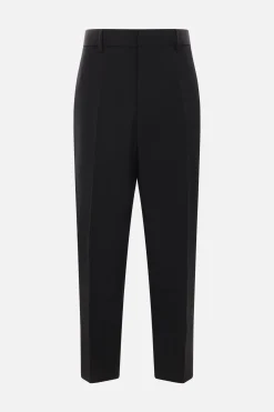 Pantaloni>JIL SANDER pantalone cropped in gabardine Nero