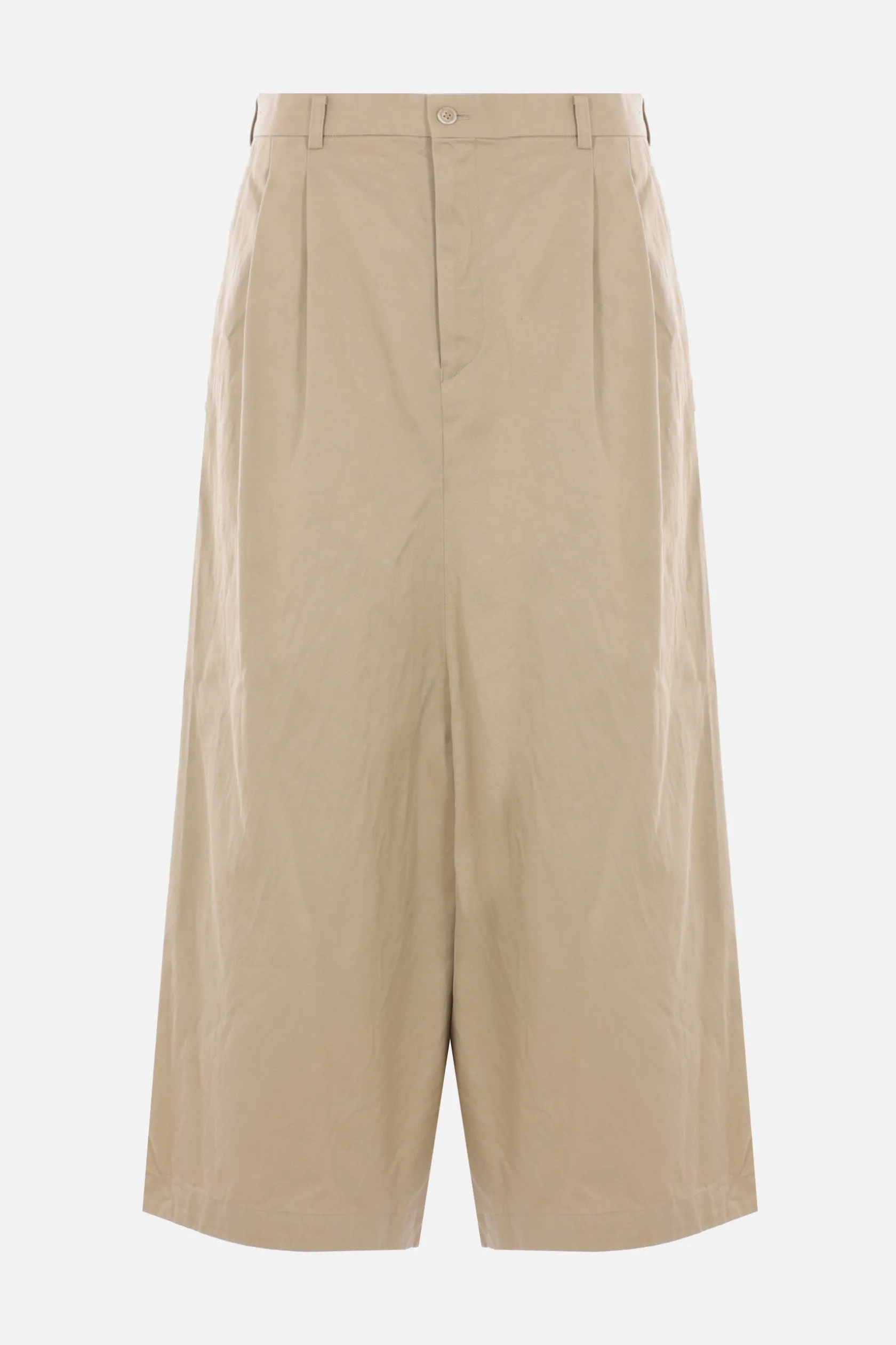 Pantaloni>COMME DES GARÇONS COMME des GARÇONS pantalone cropped in gabardine Neutro