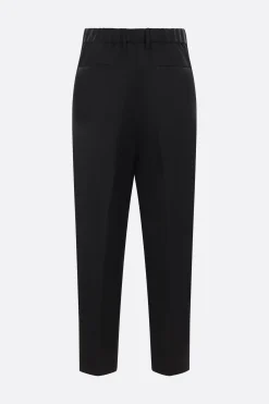 Pantaloni>JIL SANDER pantalone cropped in gabardine Nero