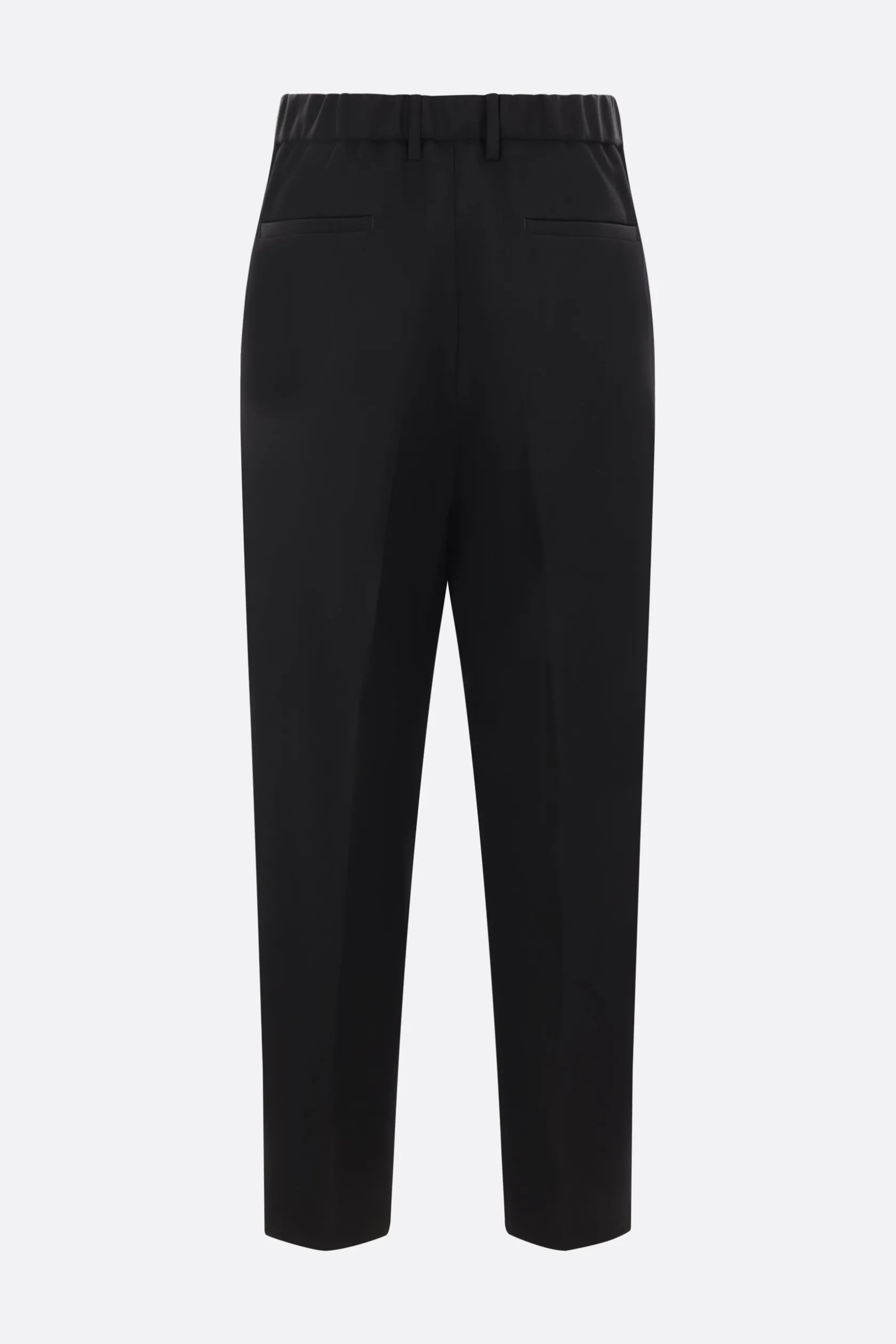 Pantaloni>JIL SANDER pantalone cropped in gabardine Nero