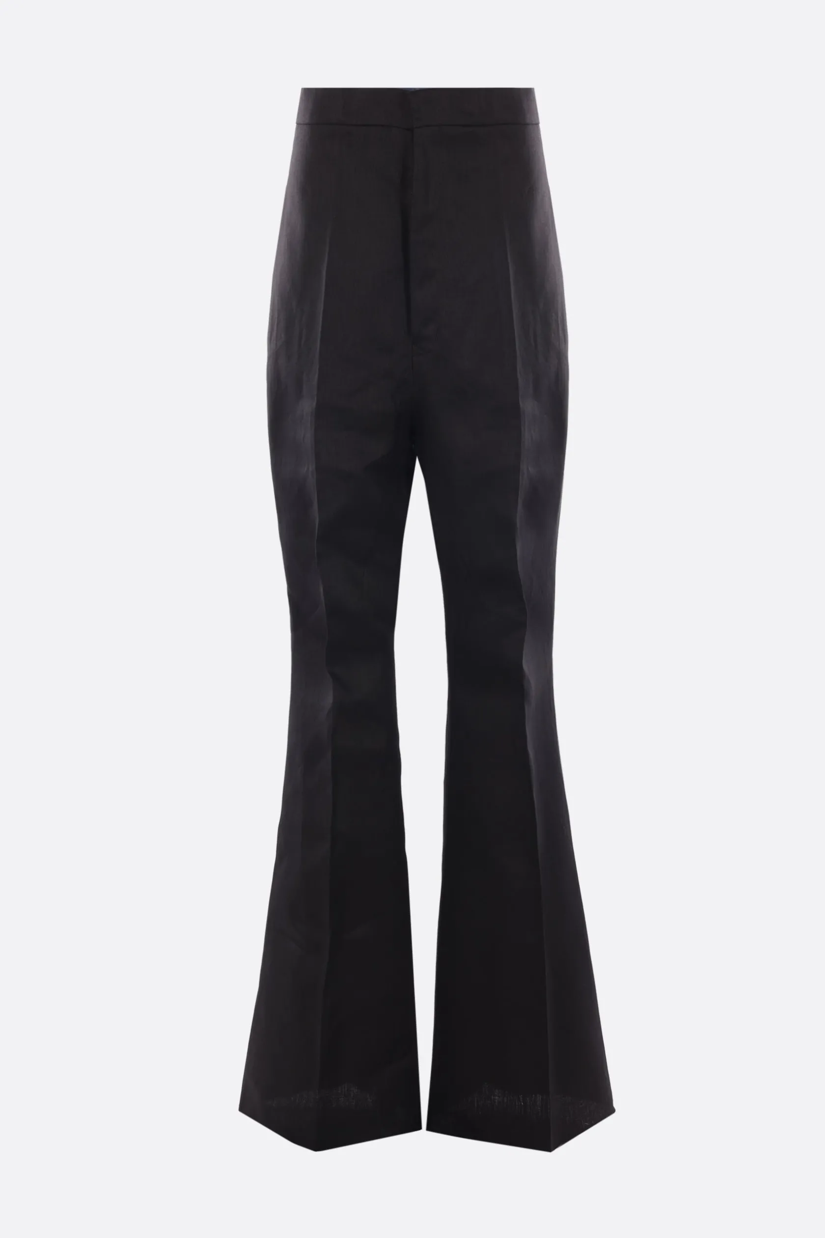 Pantaloni>RICK OWENS pantalone flare Dirt Bolan in lino Nero
