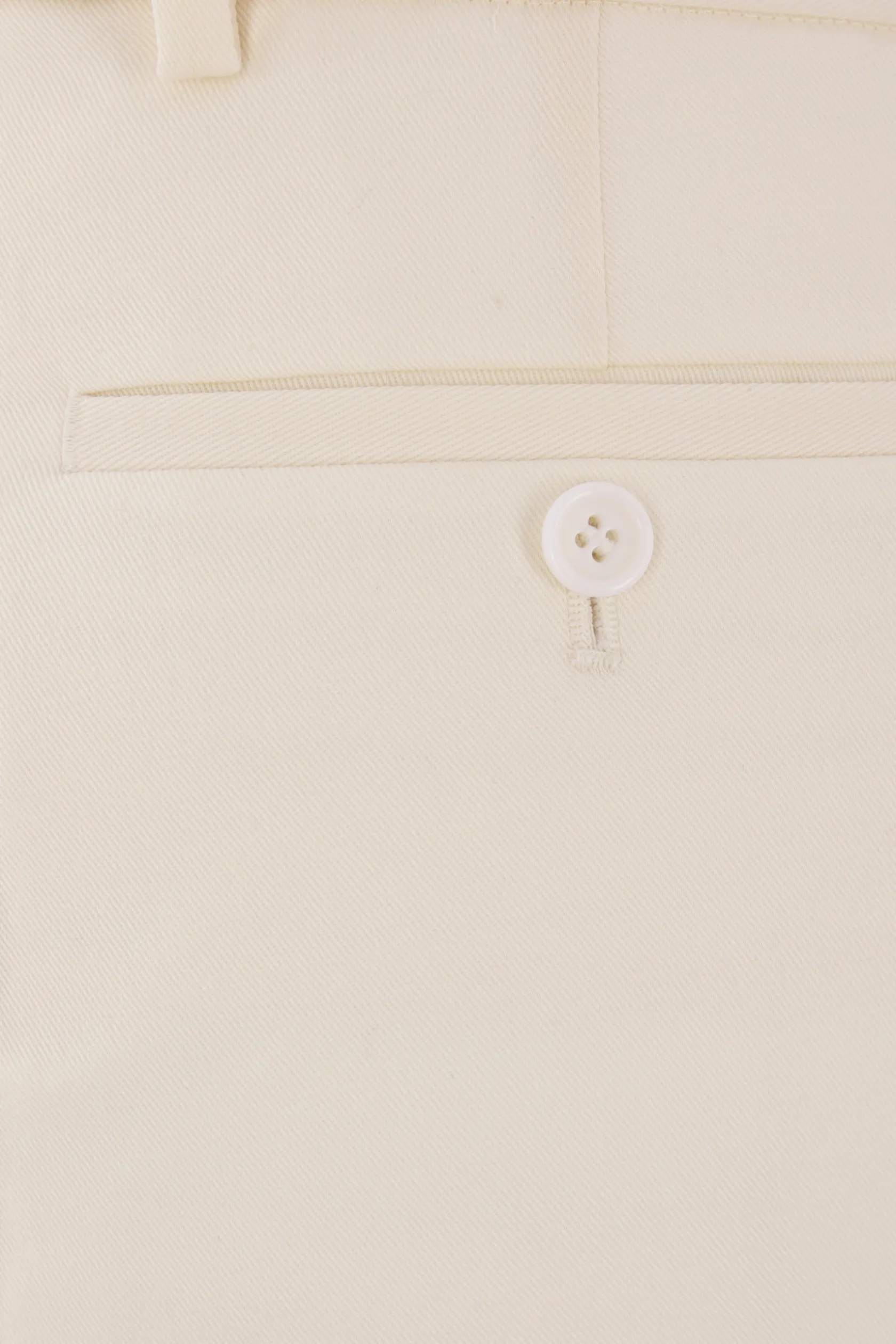 Pantaloni>META CAMPANIA COLLECTIVE pantalone Gilles in twill di lana Bianco