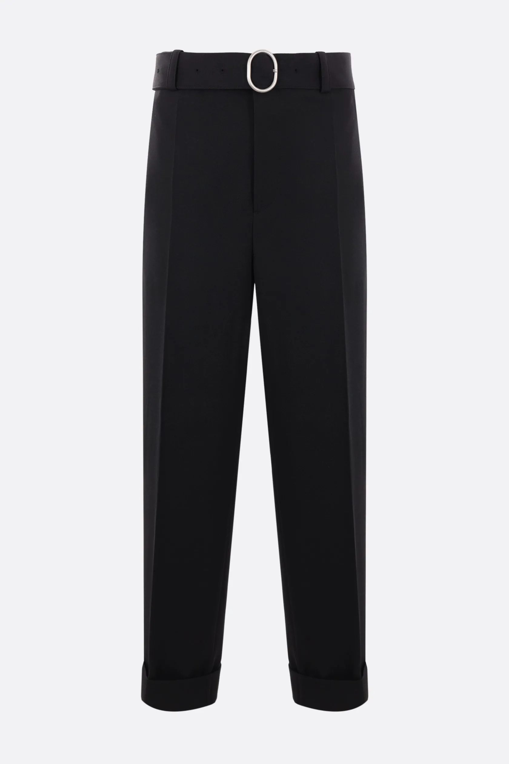 Pantaloni>JIL SANDER pantalone in gabardine con cintura Nero