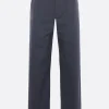 Pantaloni>MAISON KITSUNÉ pantalone in gabardine con cintura Grigio