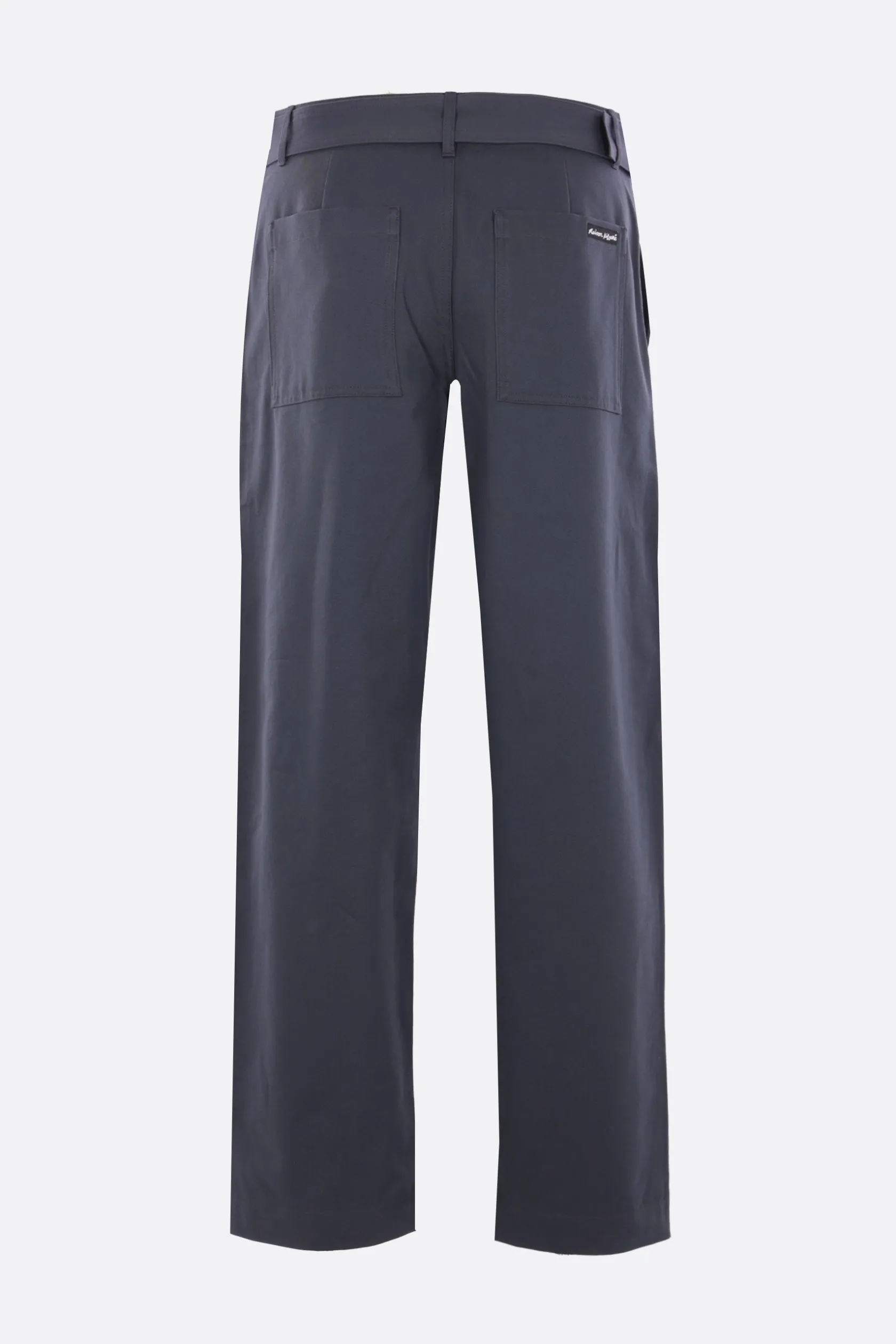 Pantaloni>MAISON KITSUNÉ pantalone in gabardine con cintura Grigio