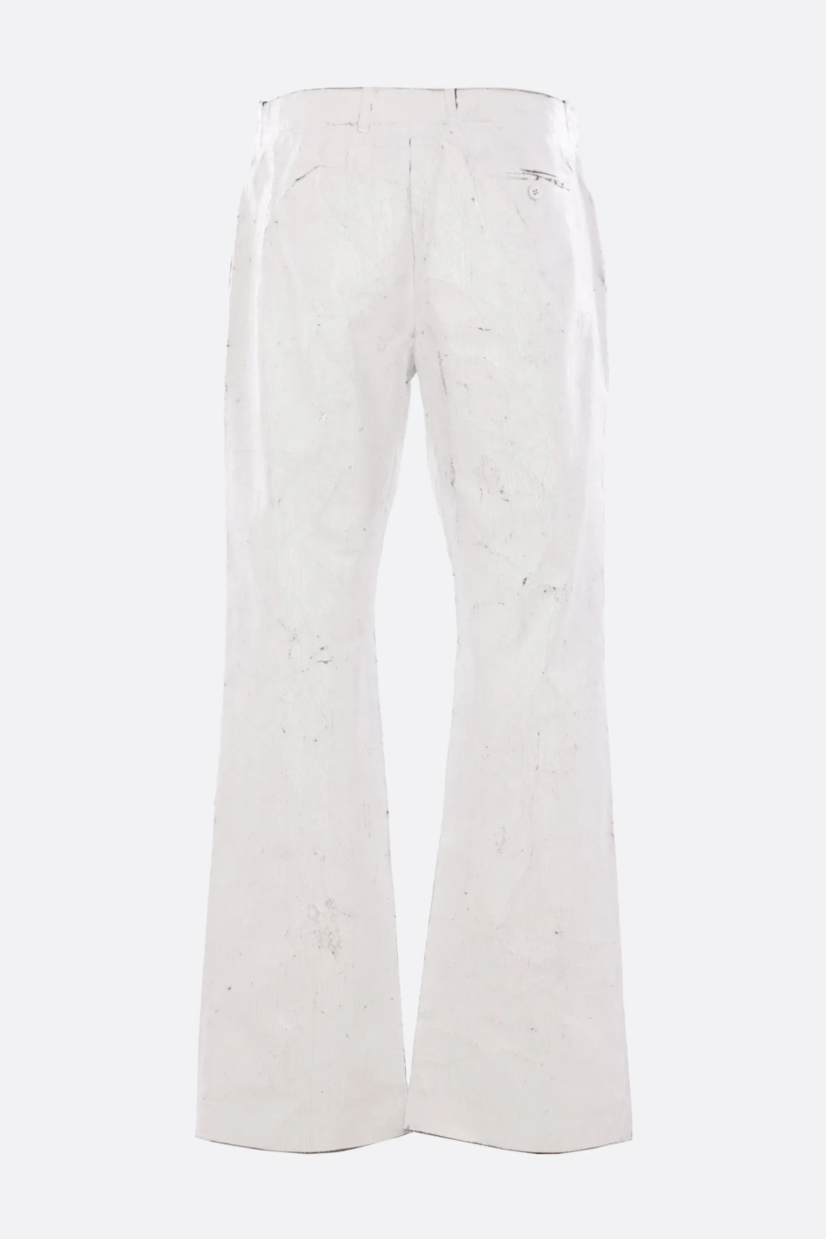 Pantaloni>MM6 pantalone in misto lana verniciata Bianco