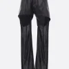 Pantaloni>YEHUAFAN pantalone in pelle e tela Nero