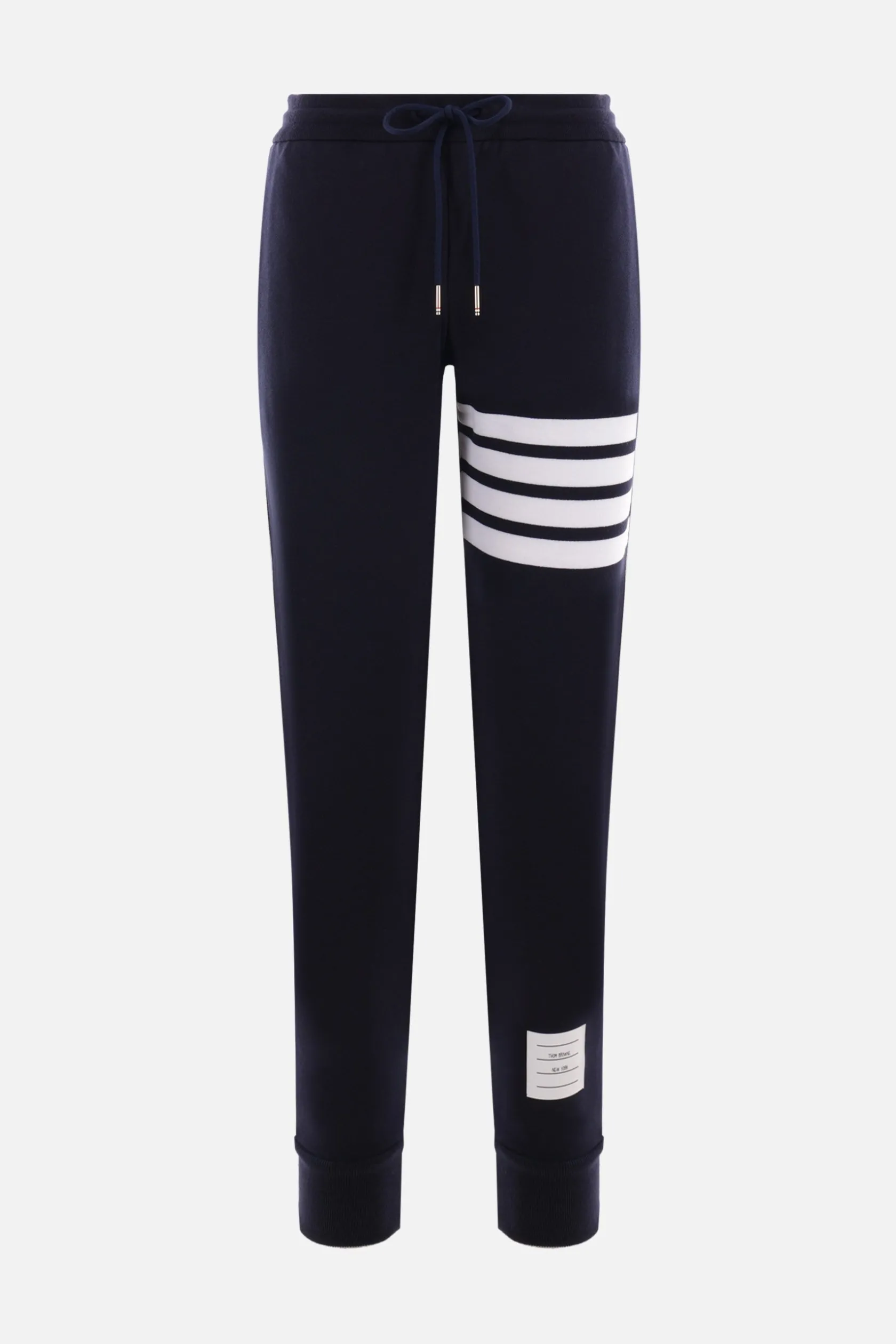 Pantaloni>THOM BROWNE pantalone jogging in jersey dettaglio 4-Bar Blu