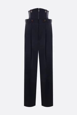 Pantaloni>VIVIENNE WESTWOOD pantalone Long Macca Corset in lana Blu