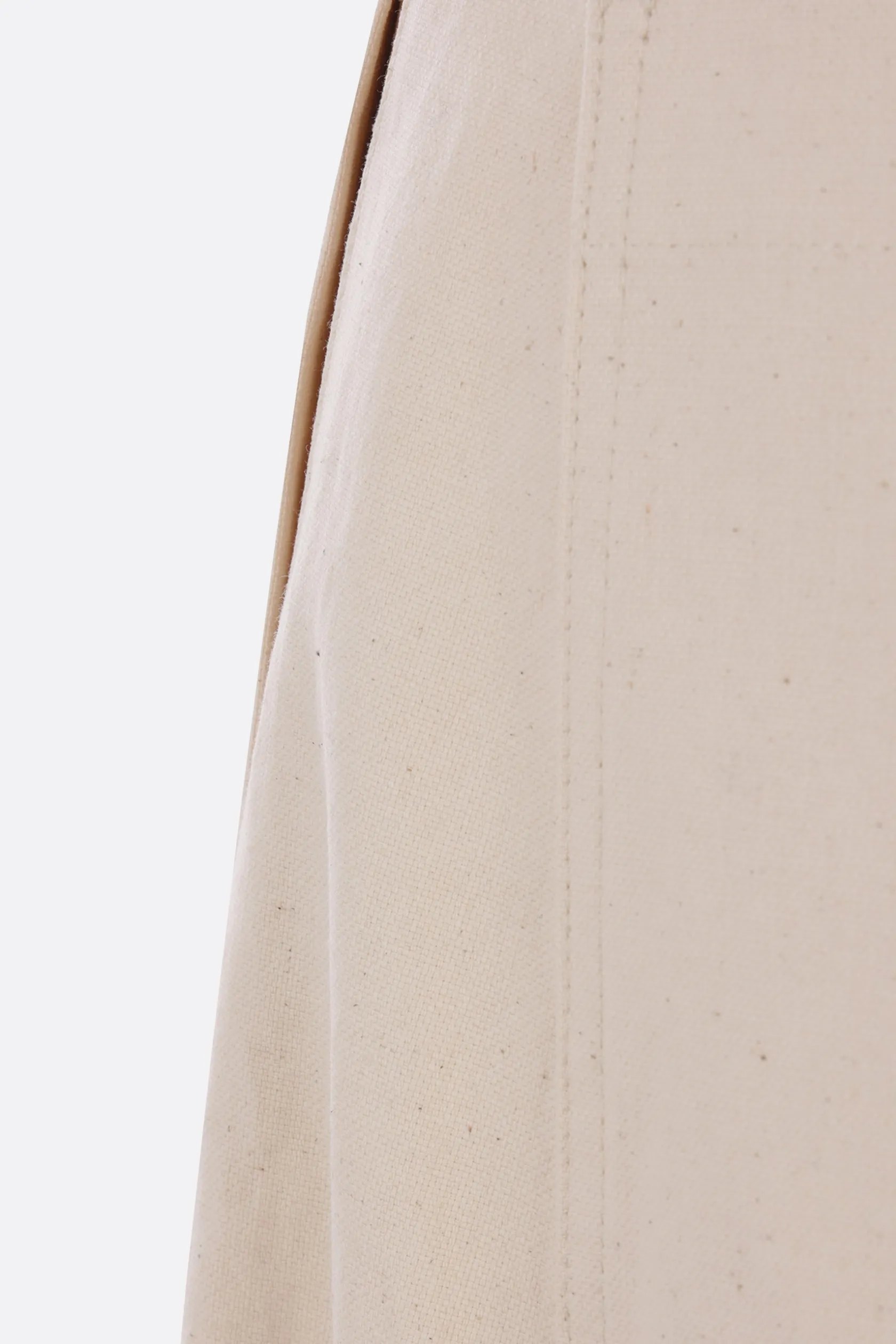 Pantaloni>PLAN C pantalone oversize in canvas con cintura Bianco