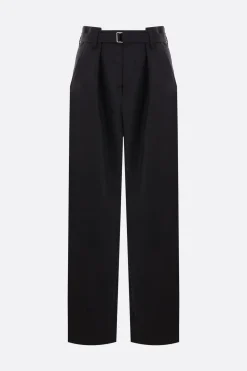 Pantaloni>ANN DEMEULEMEESTER pantalone oversize Linna in twill Nero