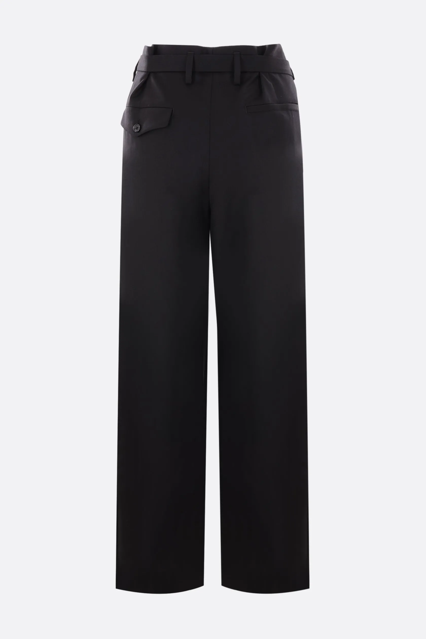 Pantaloni>ANN DEMEULEMEESTER pantalone oversize Linna in twill Nero