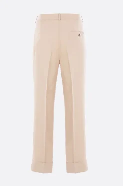 Pantaloni>ALBERTO BIANI pantalone slim-fit in lino e viscosa Neutro