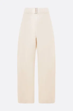 Pantaloni>LEMAIRE pantalone Twisted Belted in denim Bianco