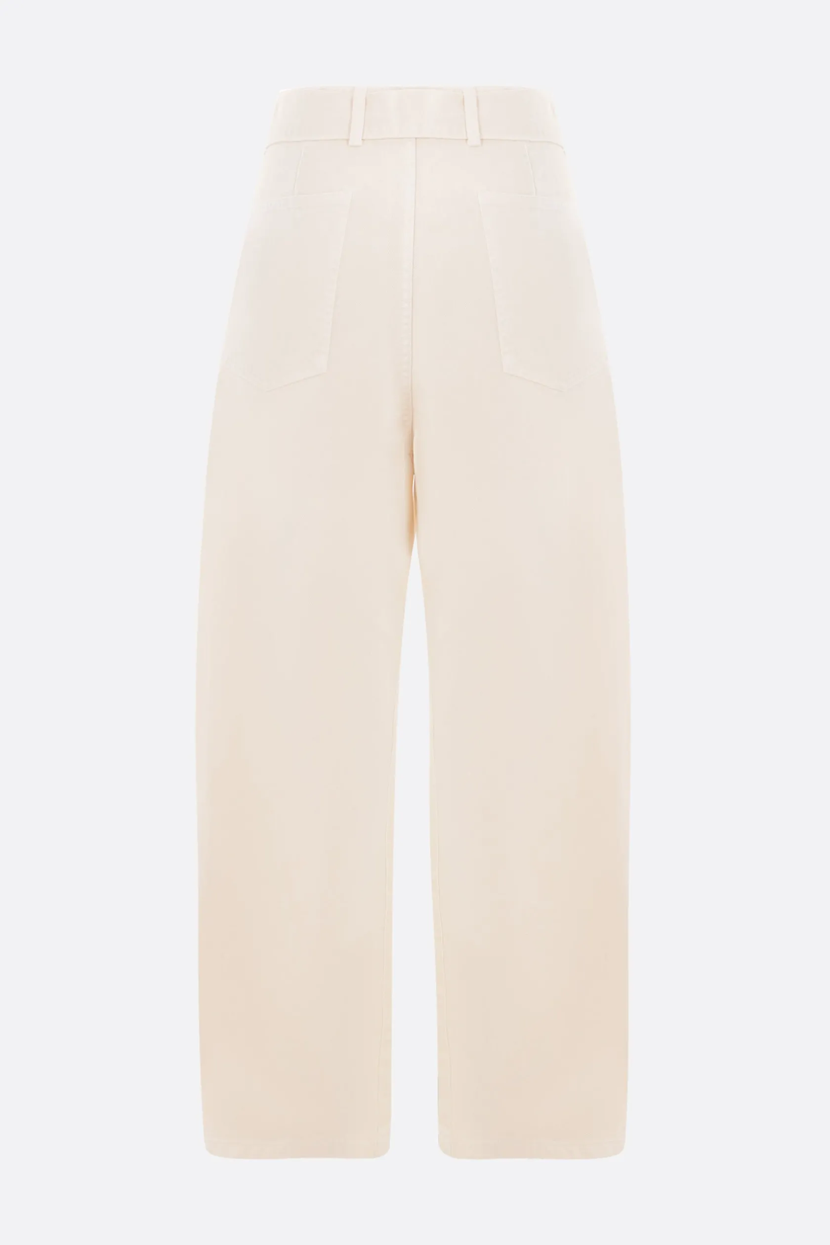 Pantaloni>LEMAIRE pantalone Twisted Belted in denim Bianco