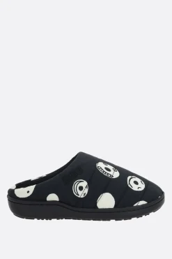 Sandali Flat>SUBU X 10 CORSO COMO pantofola in nylon matelassé stampa Smile Nero