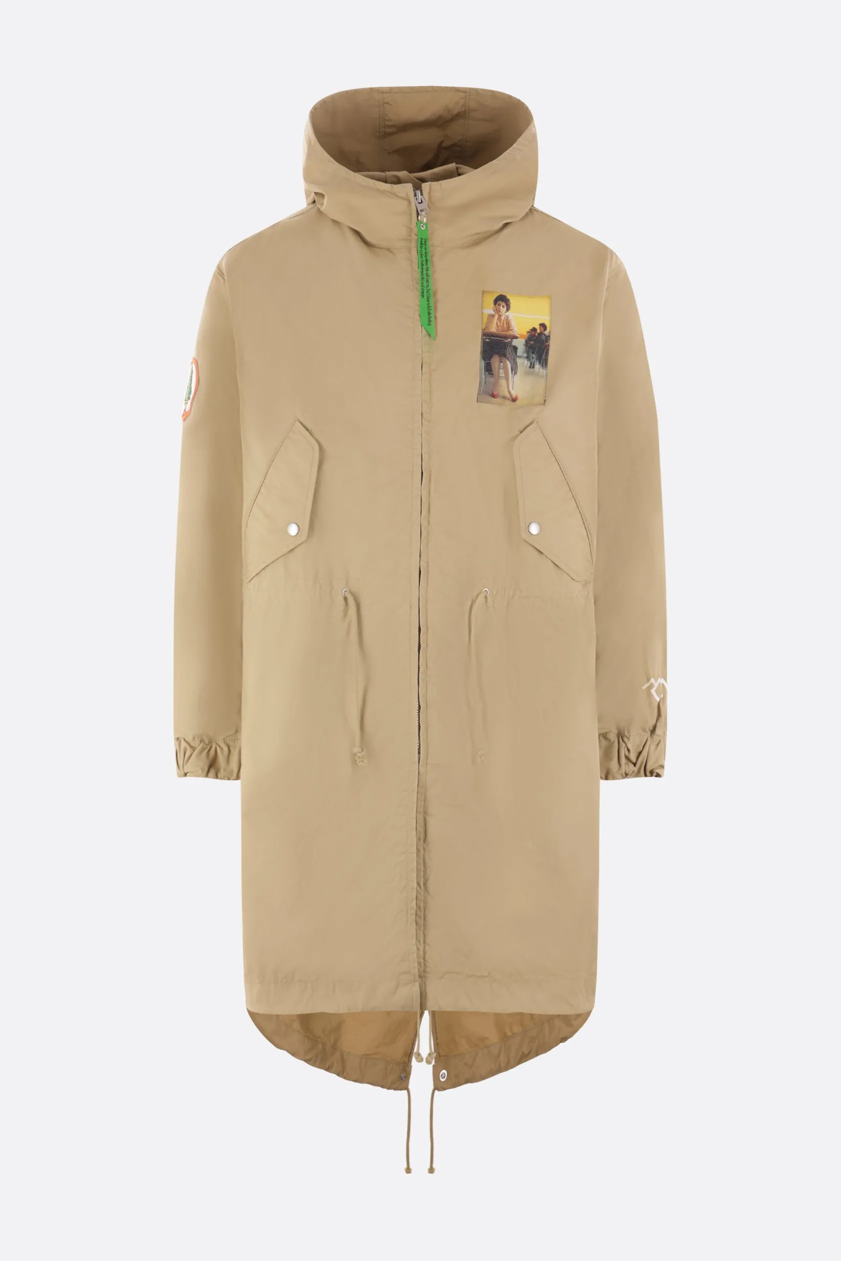 Capispalla>UNDERCOVER parka imbottito in canvas con patch Twin Peaks Neutro