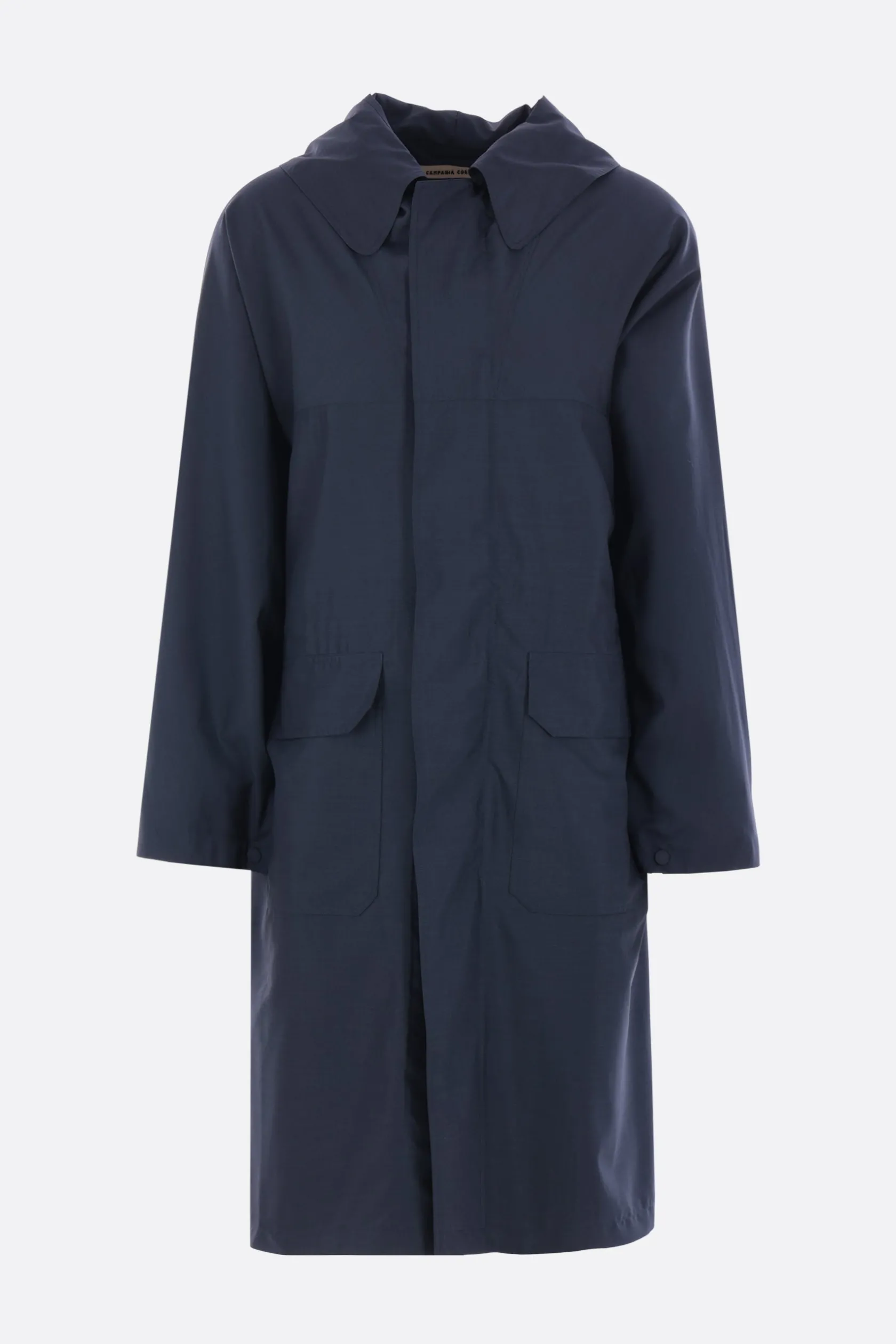 Capispalla>META CAMPANIA COLLECTIVE parka in lana e seta Blu