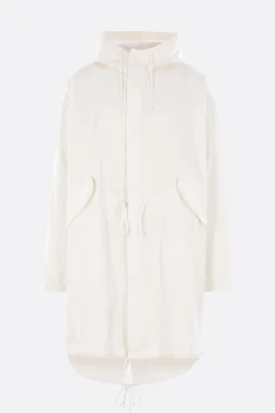 Capispalla>MM6 parka oversize in canvas Bianco