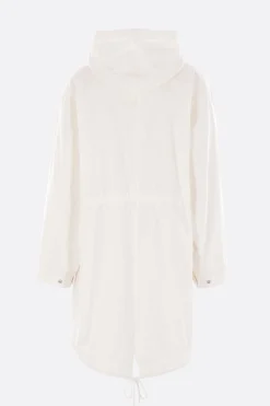 Capispalla>MM6 parka oversize in canvas Bianco