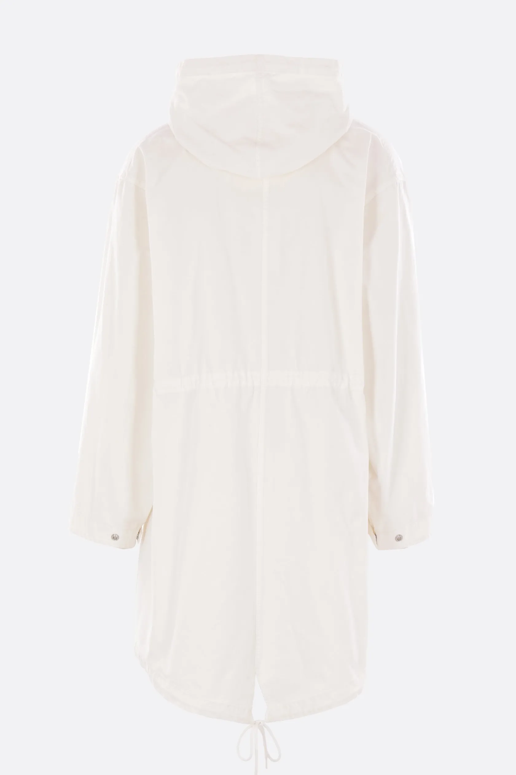 Capispalla>MM6 parka oversize in canvas Bianco