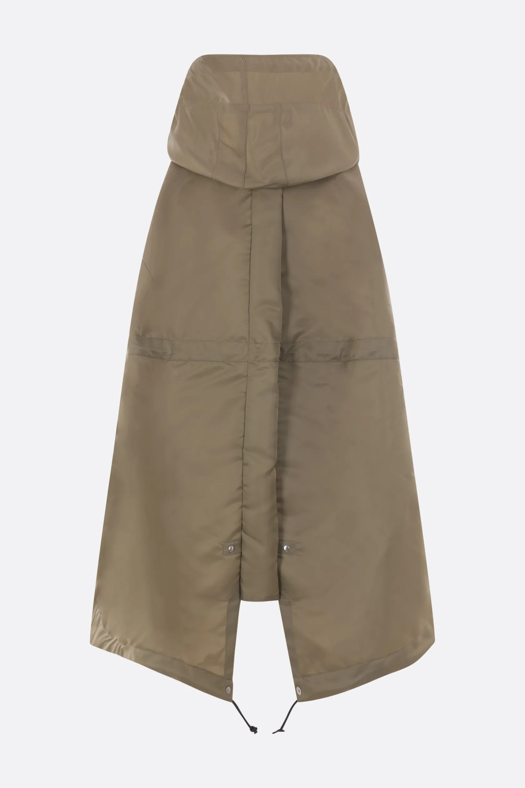 Capispalla>SACAI parka smanicato in twill di nylon Neutro