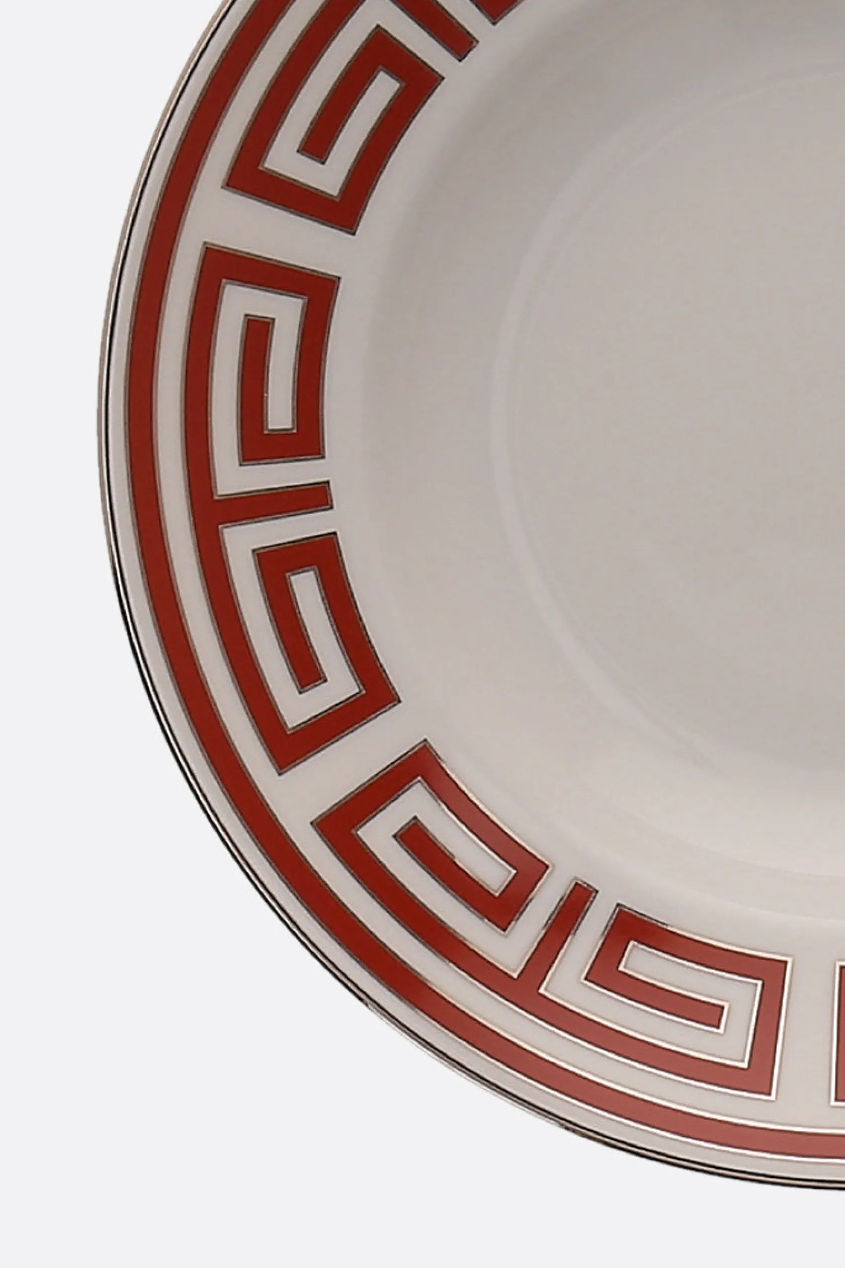 Lifestyle>GINORI 1735 piatto fondo Labirinto in porcellana Rosso