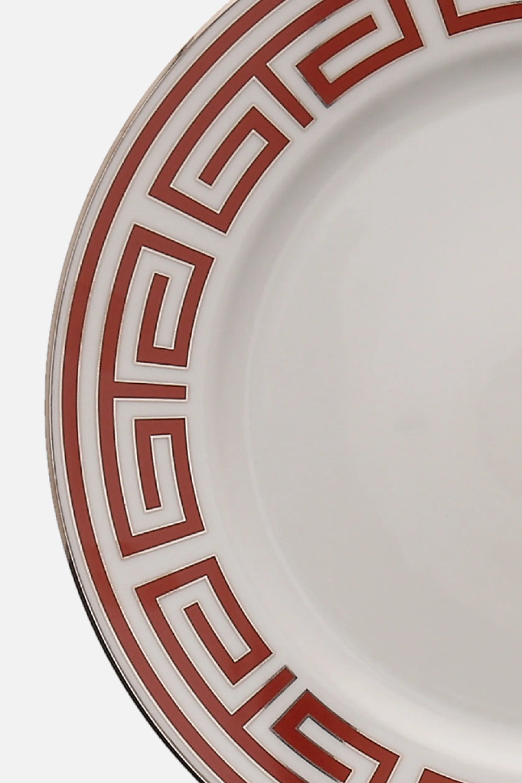 Lifestyle>GINORI 1735 piatto piano Labirinto in porcellana Rosso