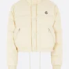 Capispalla>MONCLER piumino cropped Selle in nylon Neutro