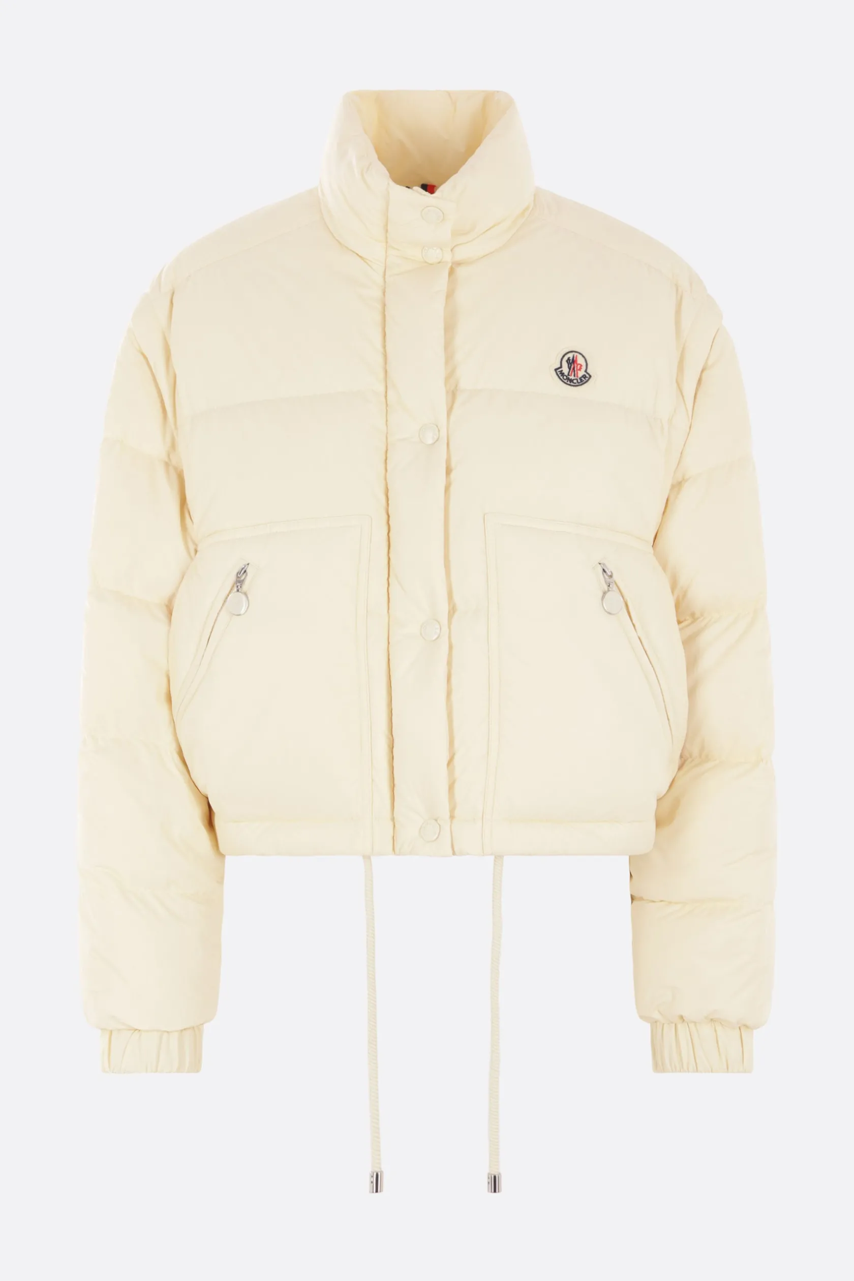 Capispalla>MONCLER piumino cropped Selle in nylon Neutro