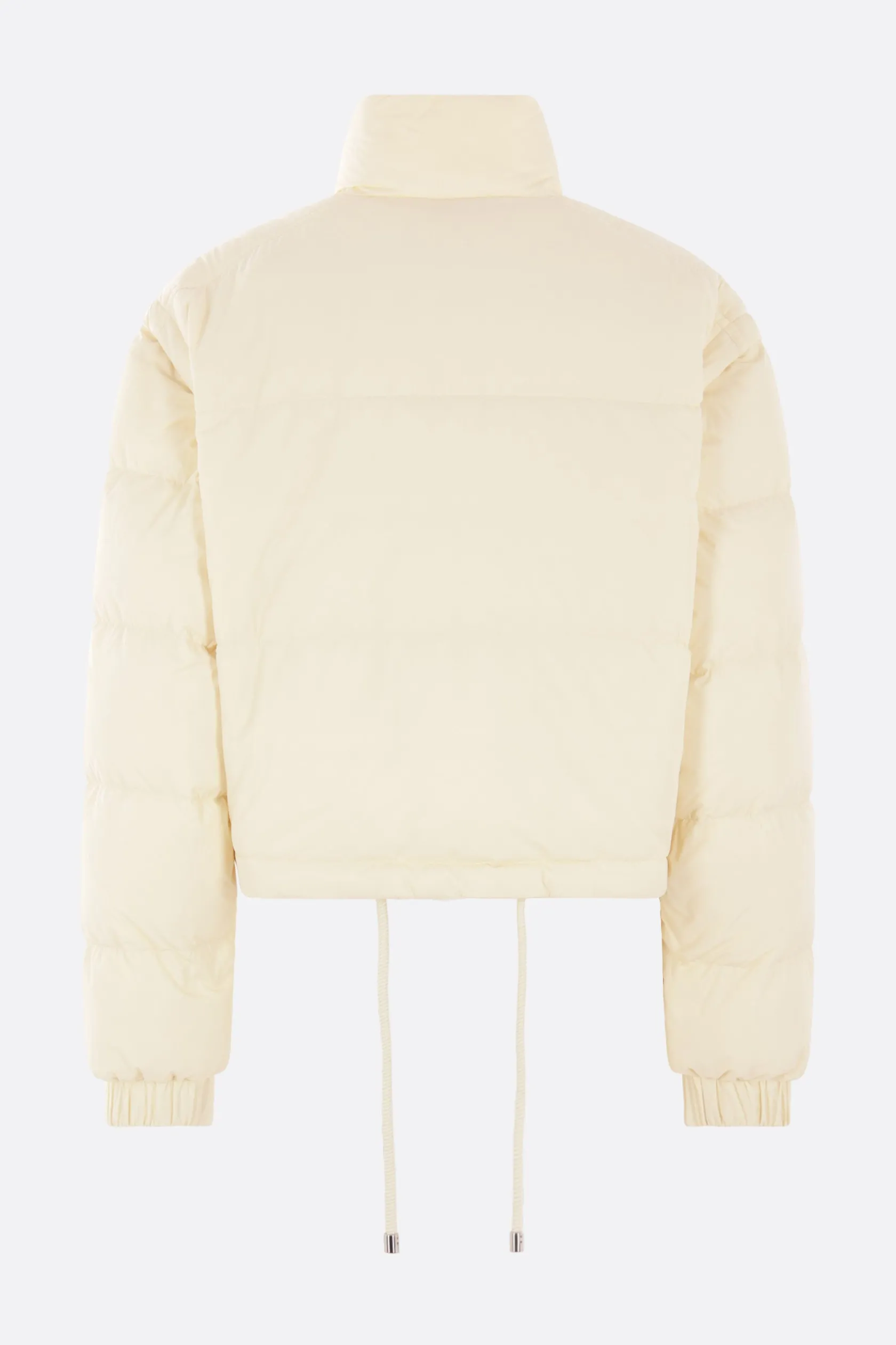 Capispalla>MONCLER piumino cropped Selle in nylon Neutro
