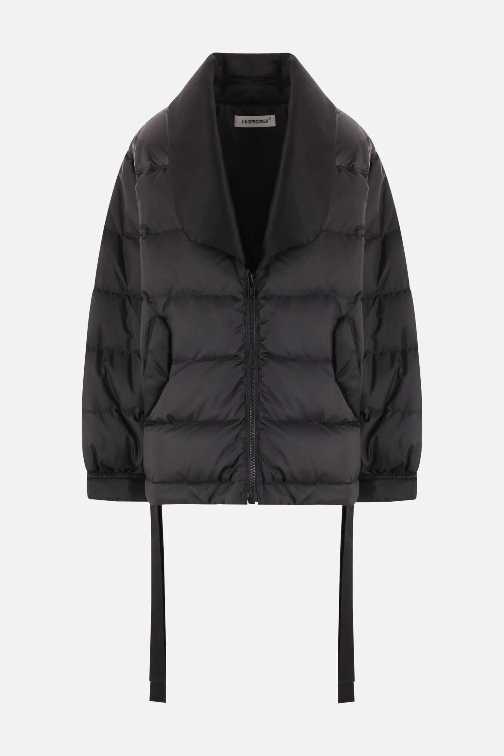Capispalla>UNDERCOVER piumino in nylon e raso Nero