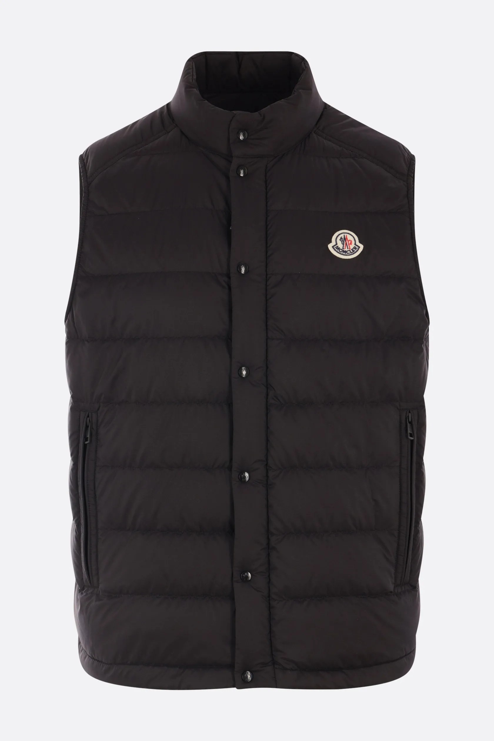 Capispalla>MONCLER piumino smanicato Barthe in nylon Nero