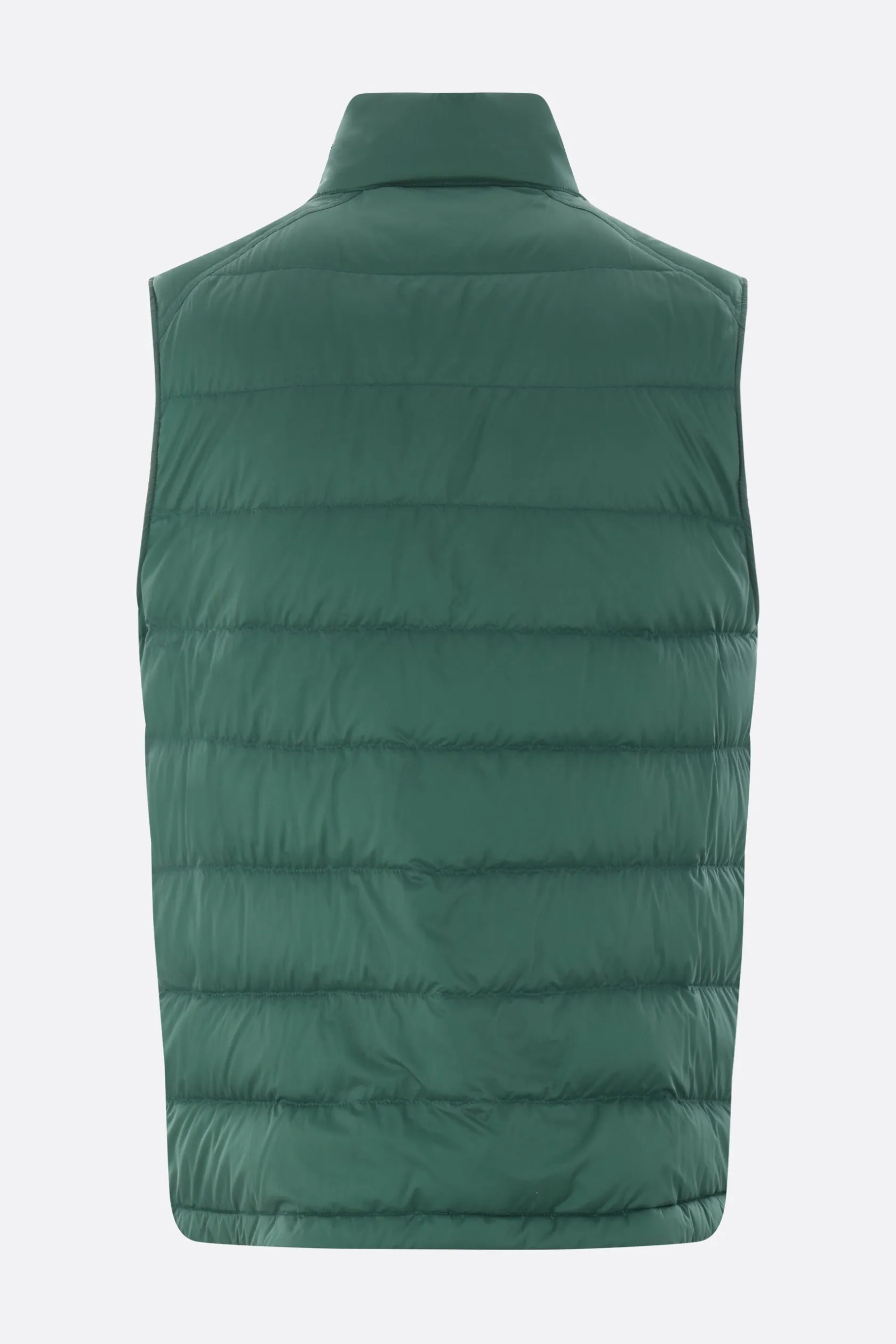 Capispalla>MONCLER piumino smanicato Barthe in nylon Verde