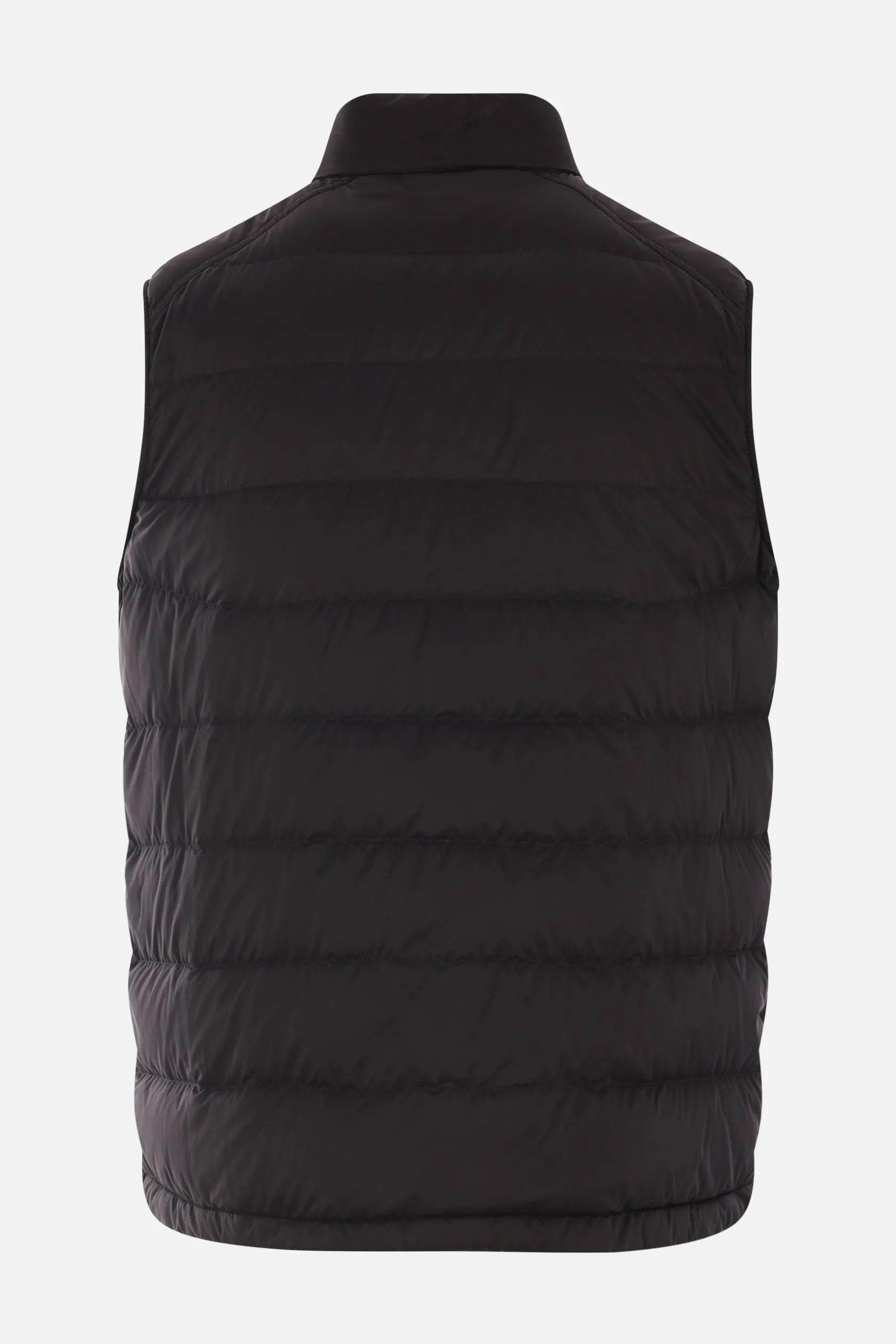 Capispalla>MONCLER piumino smanicato Barthe in nylon Nero