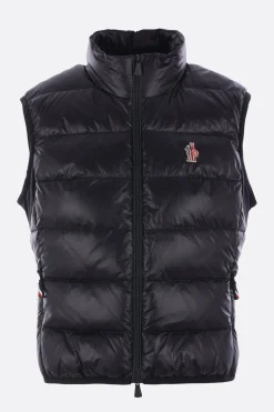 Capispalla>MONCLER GRENOBLE piumino smanicato in nylon lucido Nero