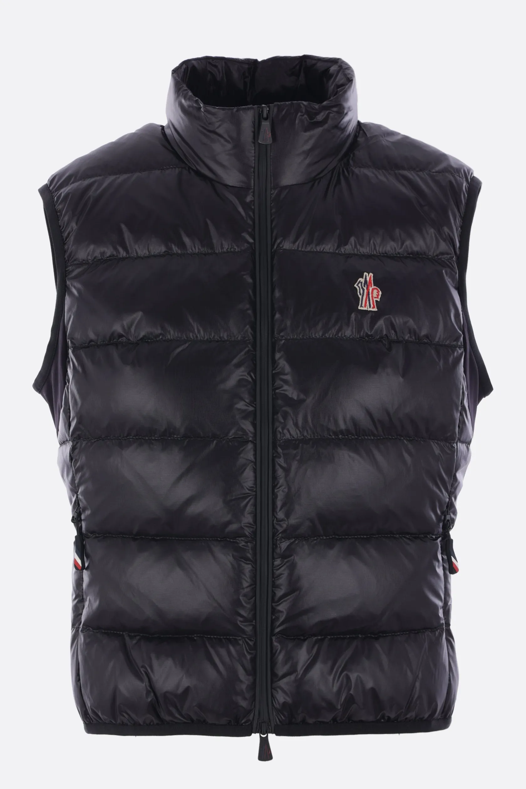 Capispalla>MONCLER GRENOBLE piumino smanicato in nylon lucido Nero
