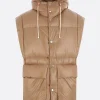 Capispalla>JIL SANDER piumino smanicato oversize in nylon riciclato Neutro