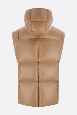 Capispalla>JIL SANDER piumino smanicato oversize in nylon riciclato Neutro