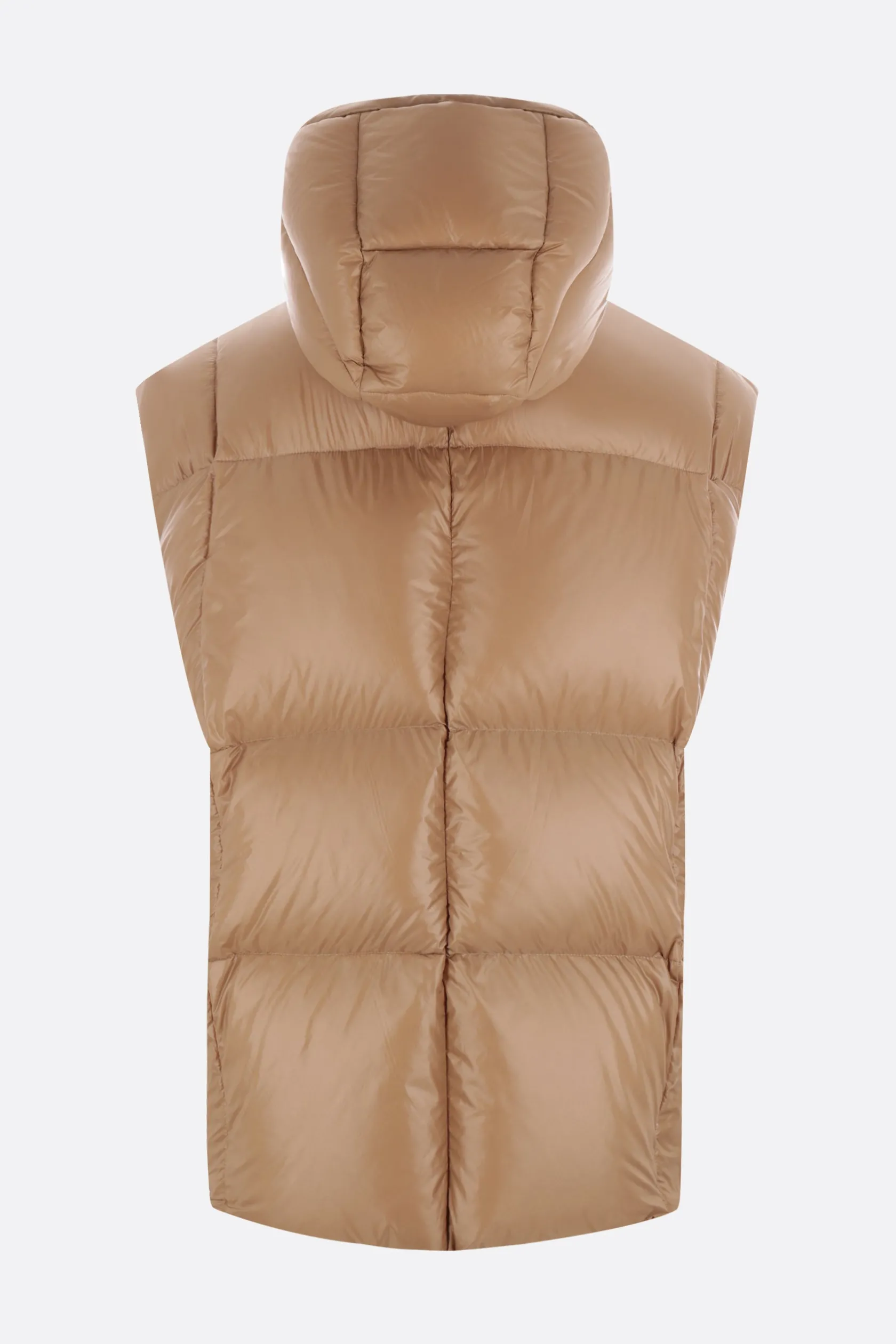 Capispalla>JIL SANDER piumino smanicato oversize in nylon riciclato Neutro