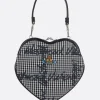 Borse A Mano>VIVIENNE WESTWOOD pochette Belle Heart in tessuto a quadri Nero