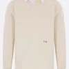 Topwear>MAISON MARGIELA polo a maniche lunghe in cotone Bianco