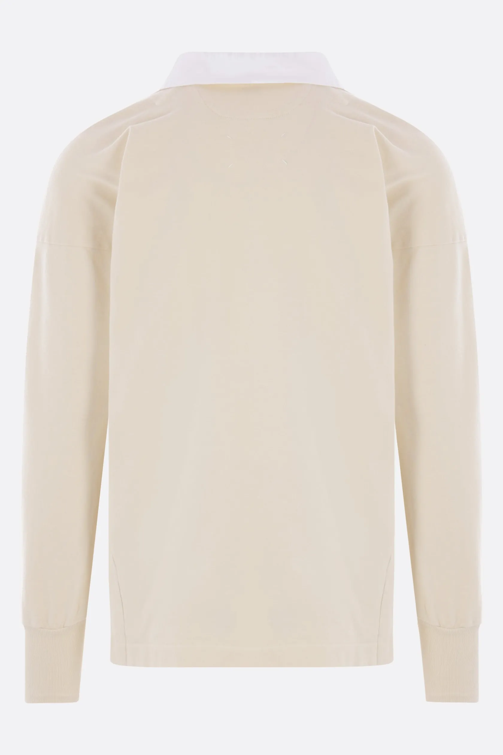 Topwear>MAISON MARGIELA polo a maniche lunghe in cotone Bianco