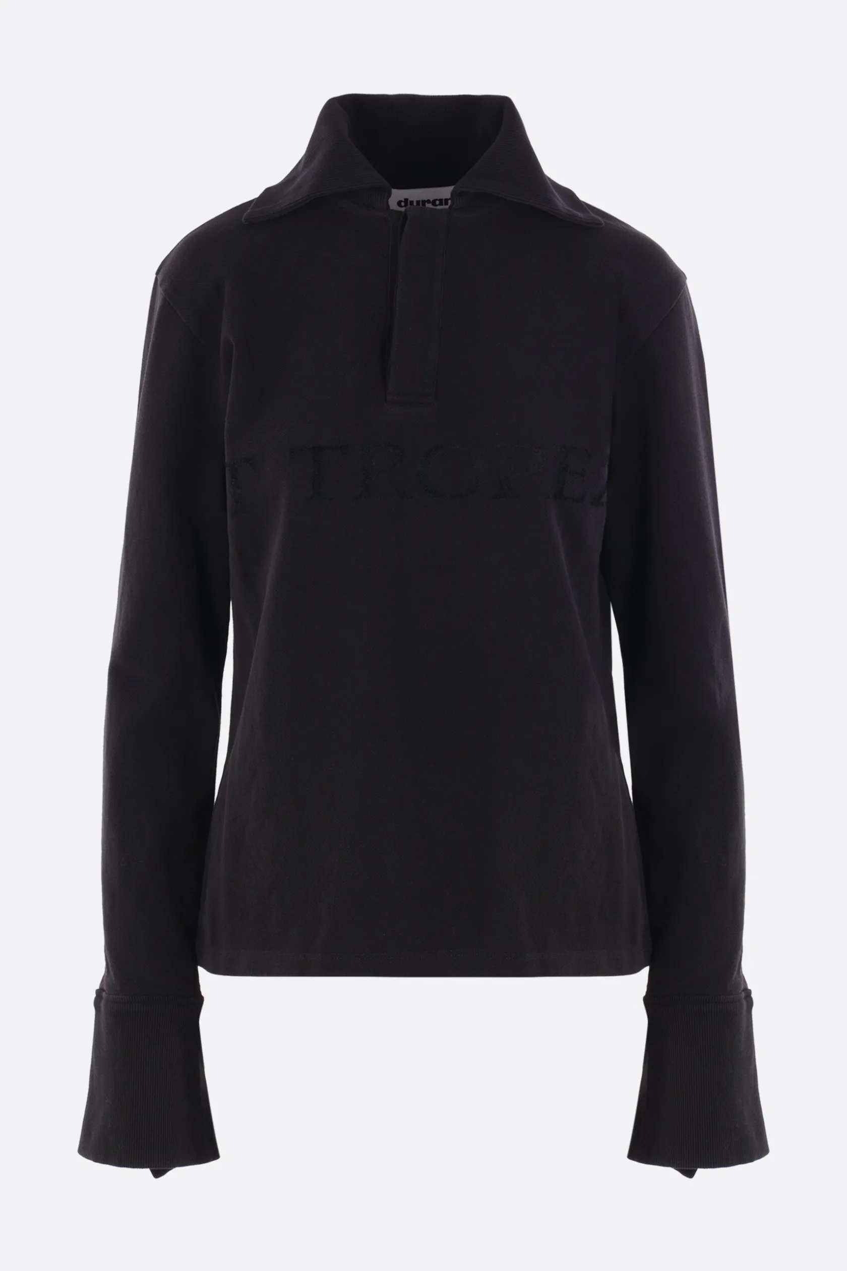 Topwear>DURAN LANTINK polo in piqué di cotone Nero