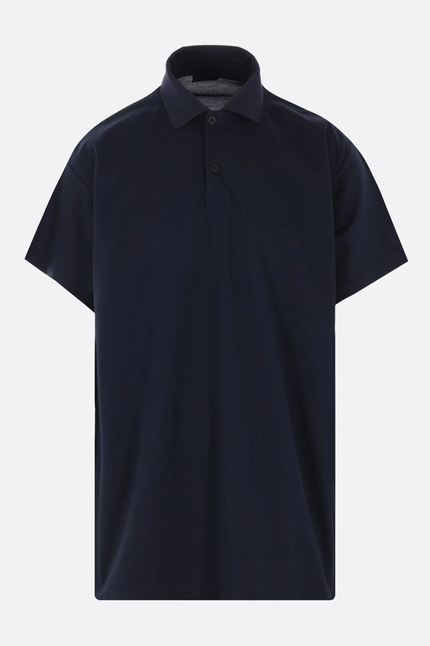 Topwear>BALENCIAGA polo oversize Interwined in piquet Blu