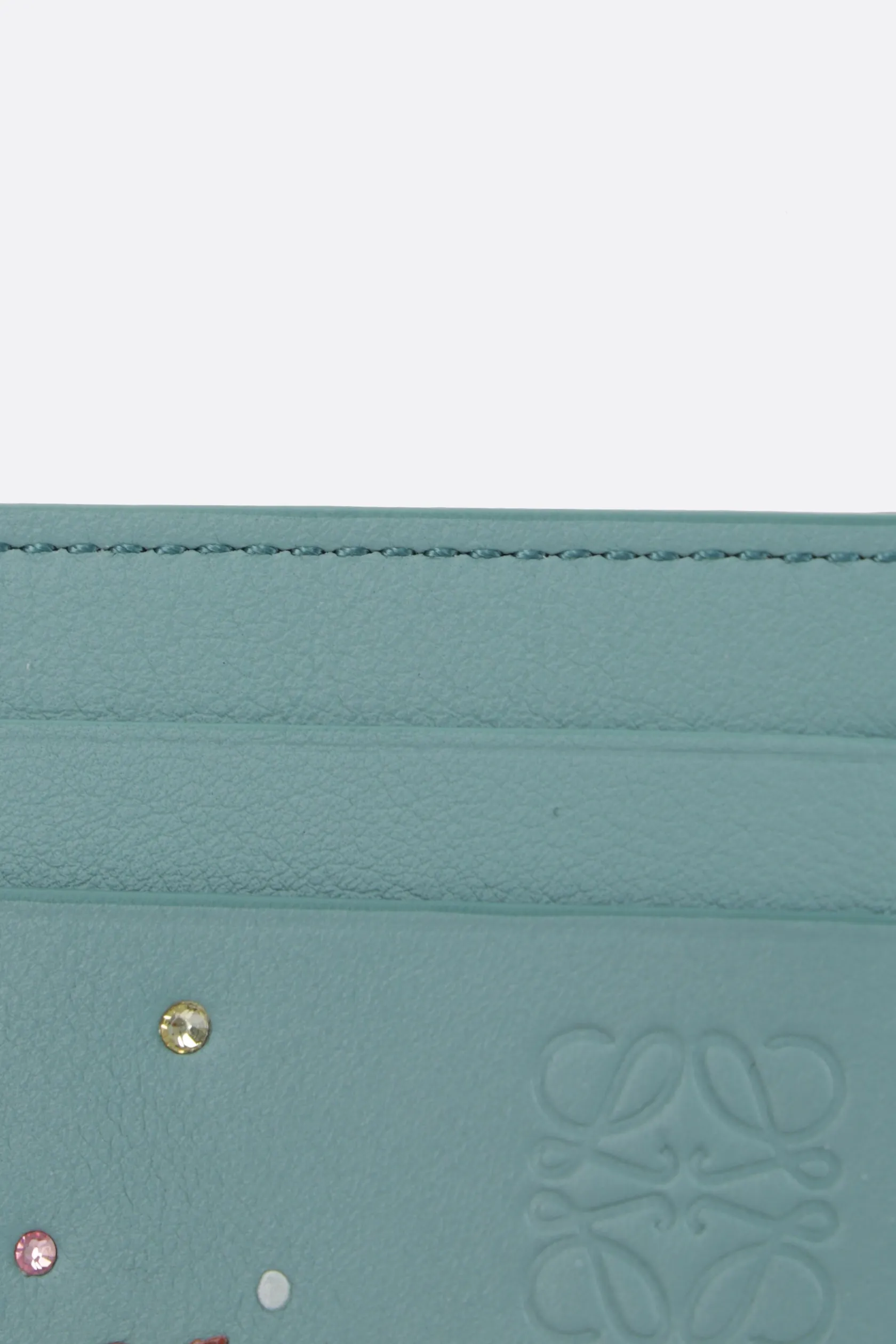 Piccola Pelletteria>LOEWE porta carte Deep Sea in nappa Blu