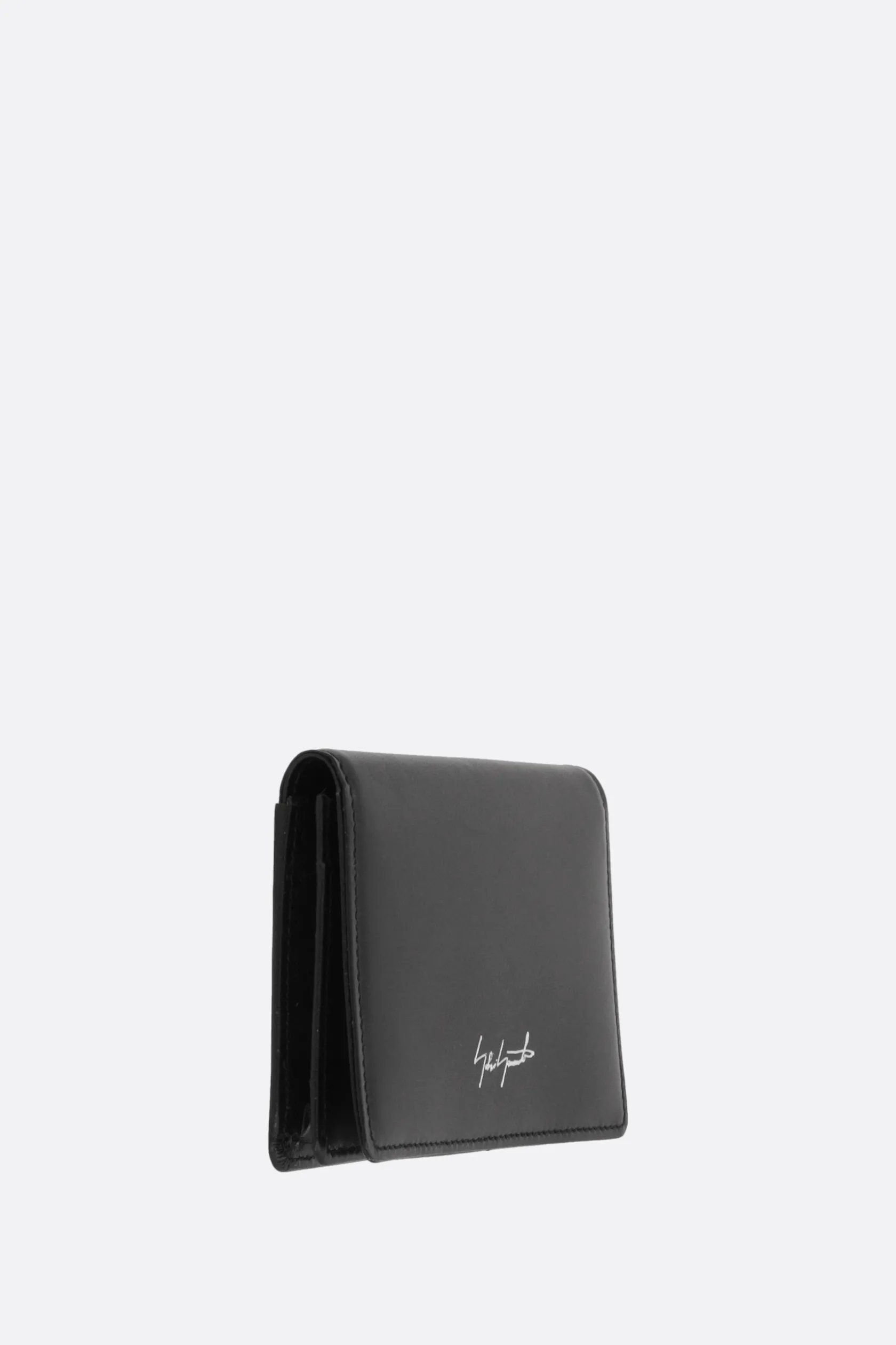 Piccola Pelletteria>DISCORD YOHJI YAMAMOTO porta carte in pelle liscia Nero